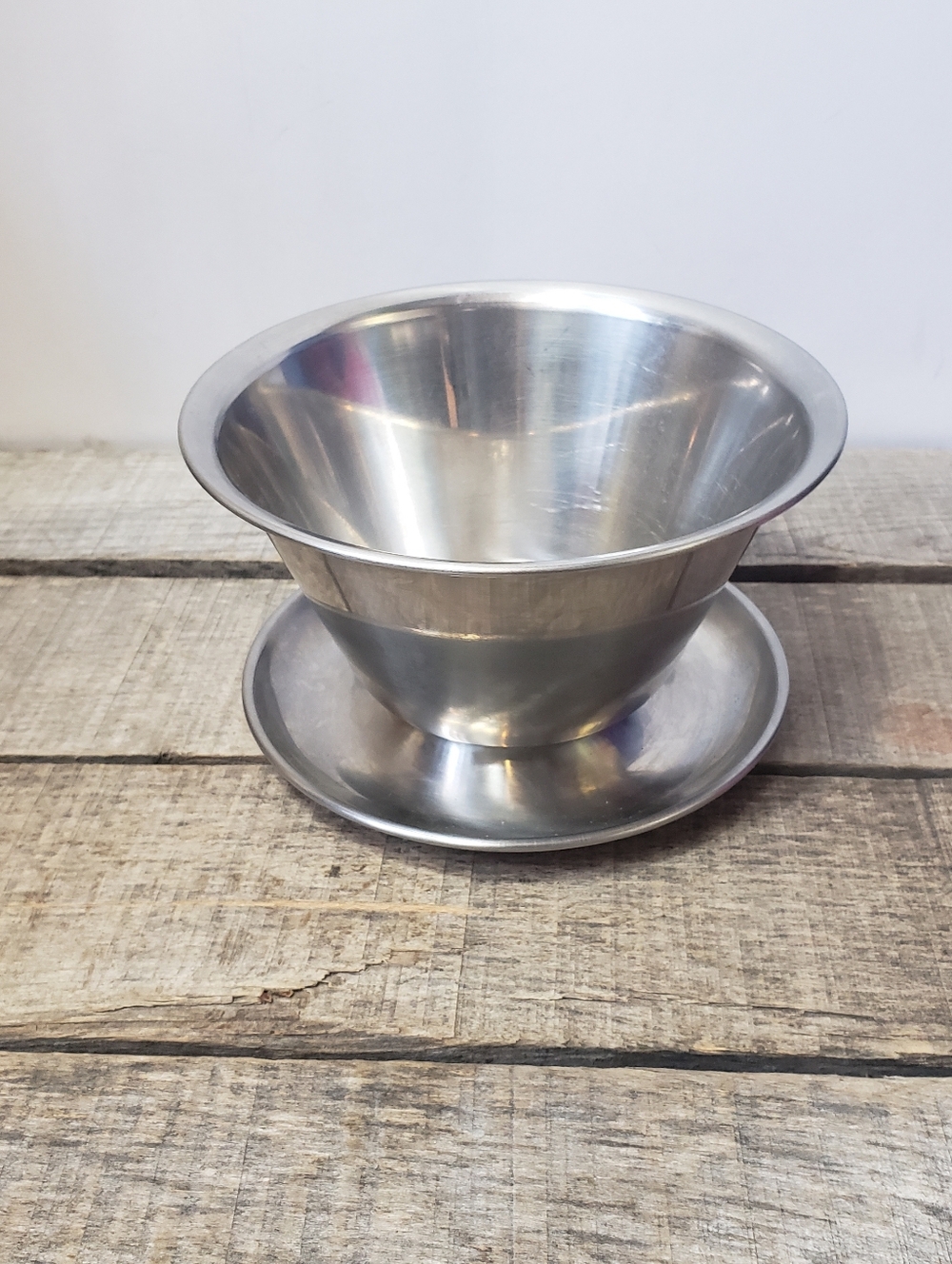 VINTAGE LEONARD Denmark Stainless Steel Serving Bowl Gravy Bowl